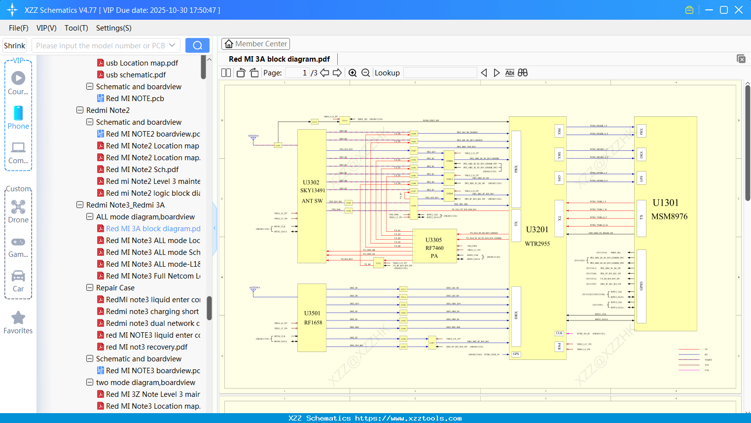 Xiaomi Redmi 3A Block Diagram